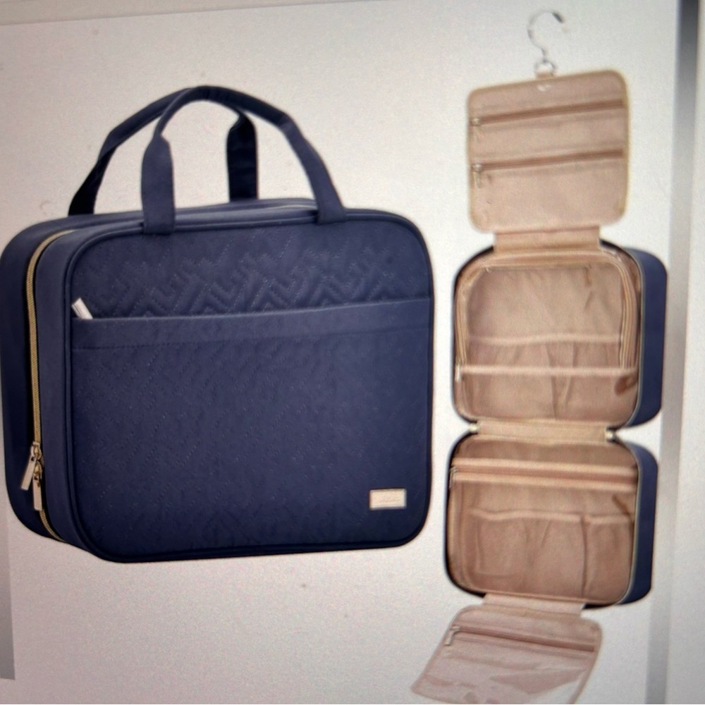 Travel Toiletry Bag Portable Hanging Organizer Accessories Navy